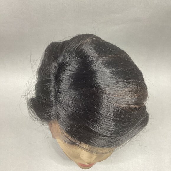 H/H Avanza Short Straight #F1B/30 Black Brown 100% Human Hair Blend Full Wig - Picture 3 of 9